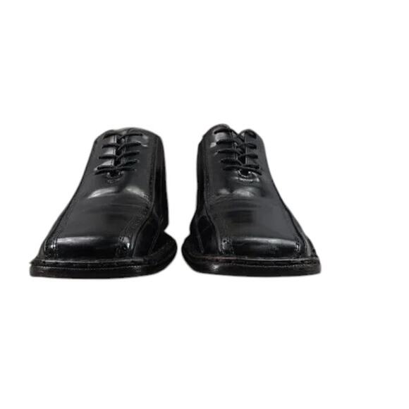 Stacy Adams Shoes Mens 7.5 Oxford Square Bicycle Toe Leather Retro Classic Black - Picture 5 of 16